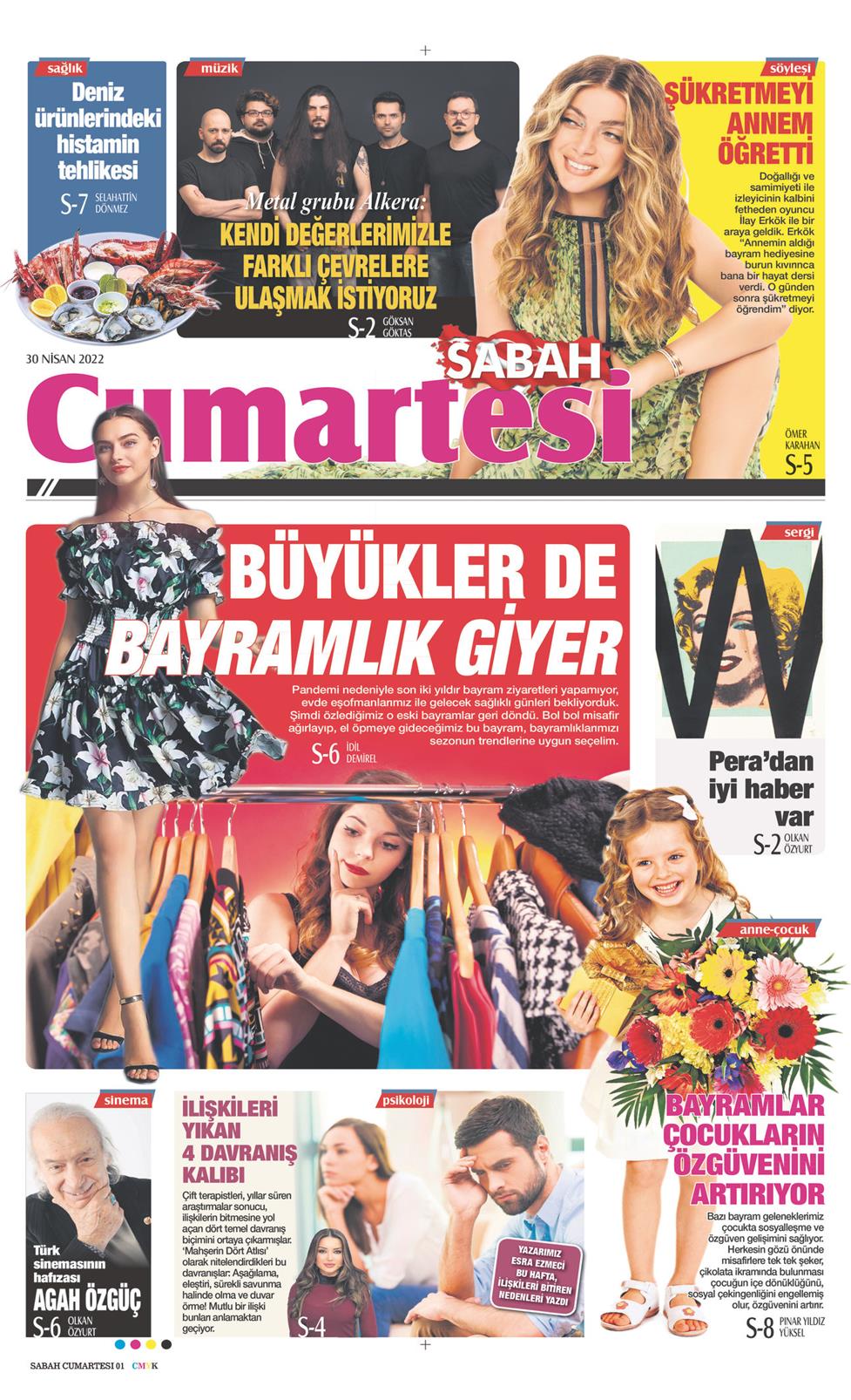 30 Nisan 2022 Cumartesi - Sabah Günaydın gazetesi manşet