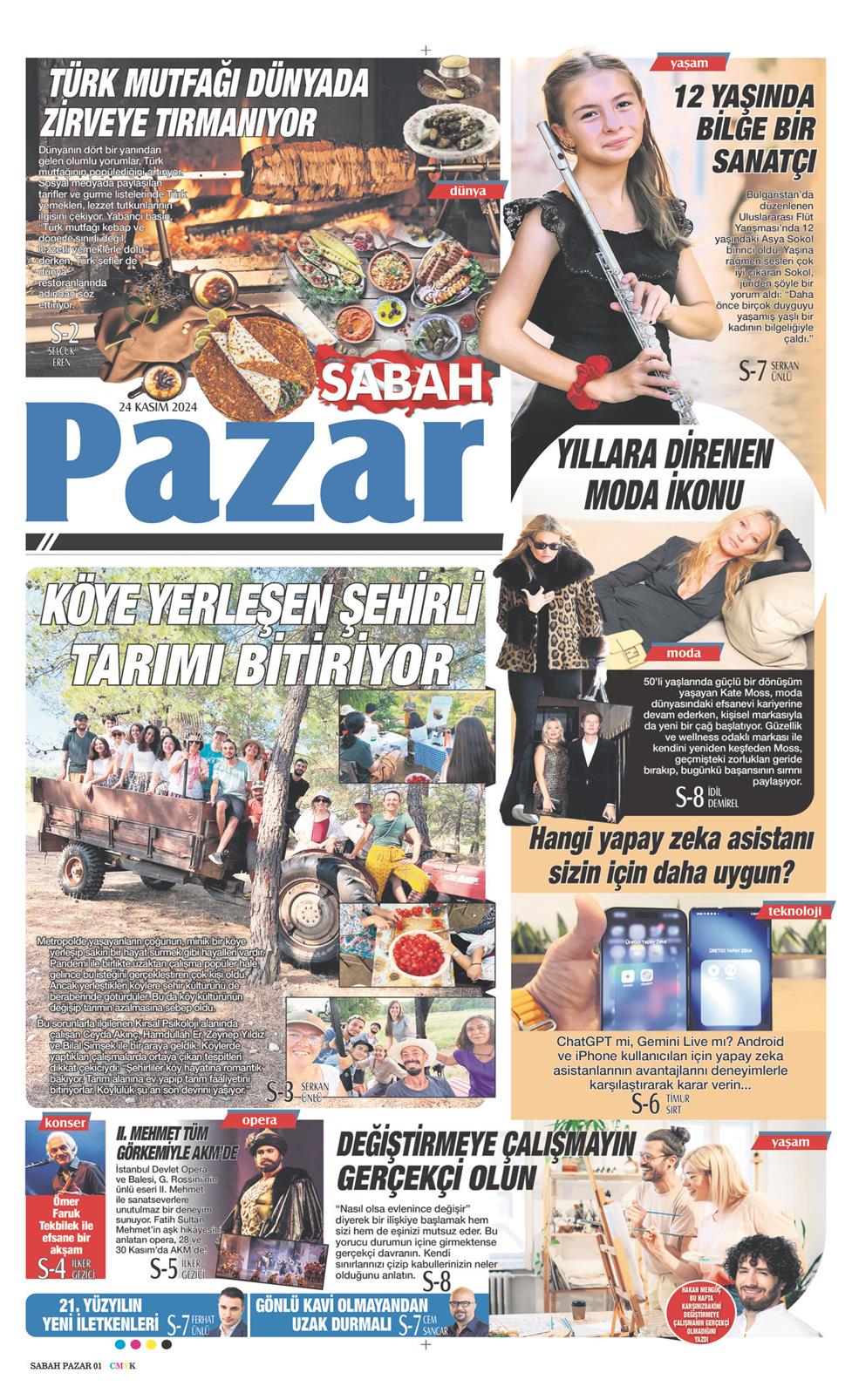 24 Kasım 2024 Pazar - Sabah Pazar gazetesi manşet