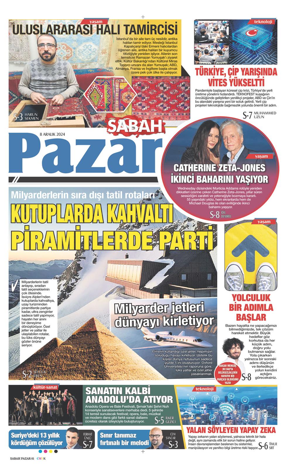 08 Aralık 2024 Pazar - Sabah Pazar gazetesi manşet