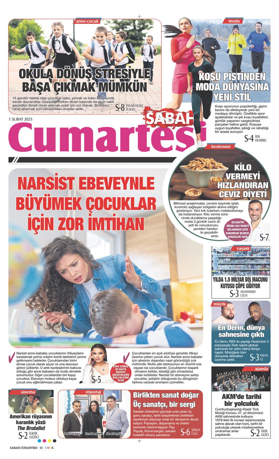 01 Şubat 2025 Cumartesi - Sabah Günaydın gazetesi manşet