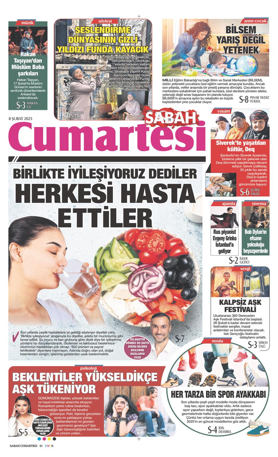 08 Şubat 2025 Cumartesi - Sabah Günaydın gazetesi manşet