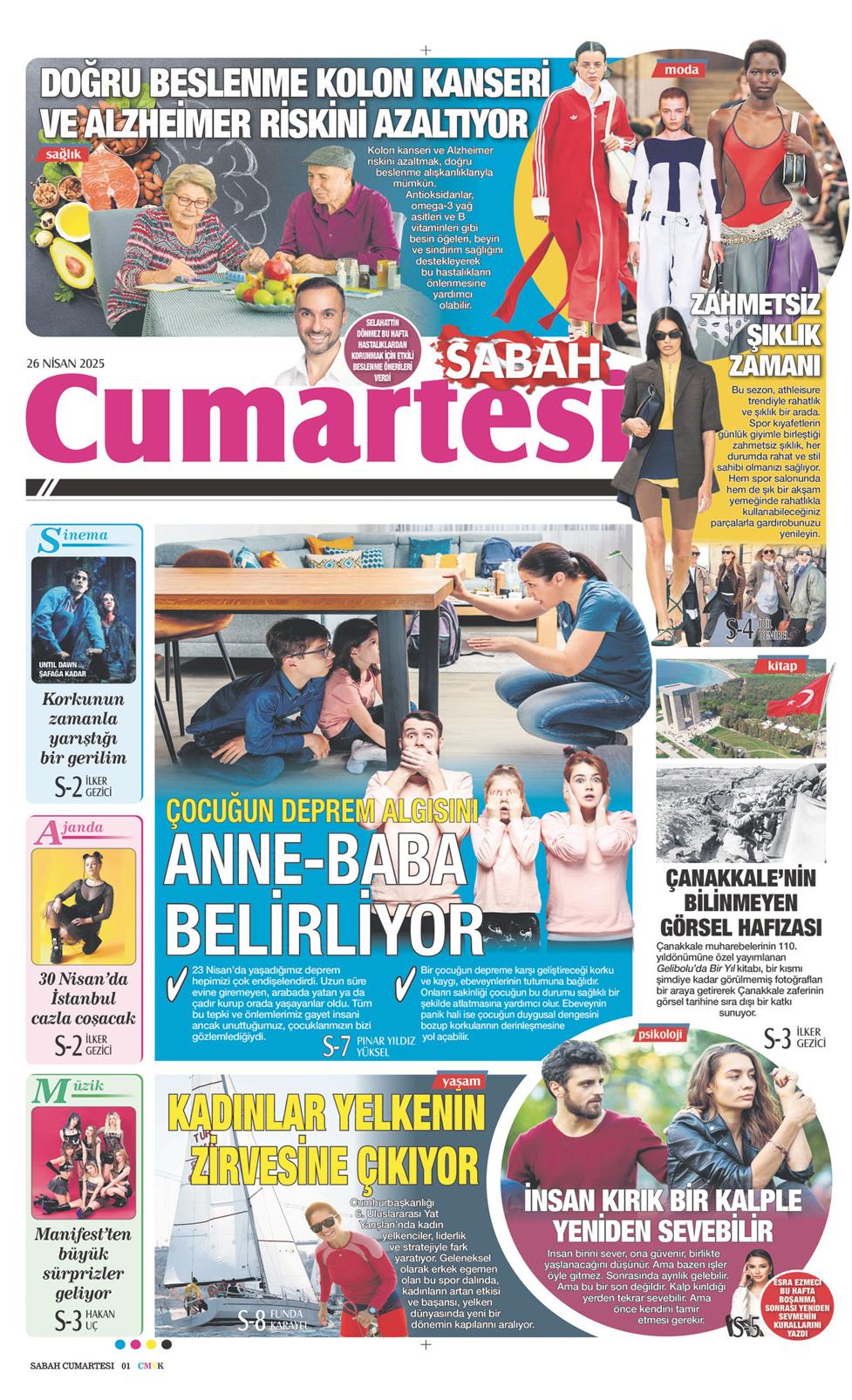 26 Nisan 2025 Cumartesi - Sabah Günaydın gazetesi manşet