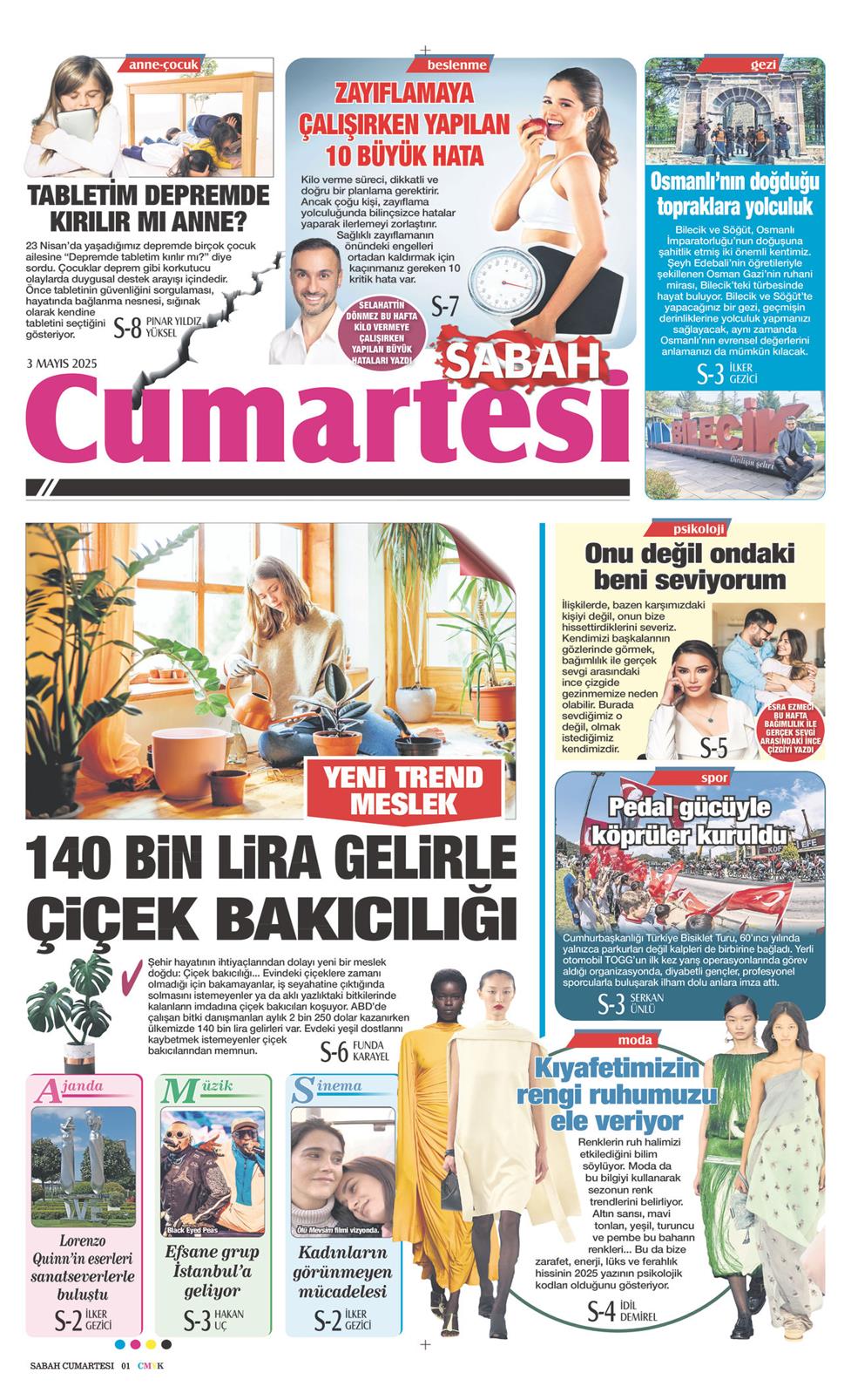 03 Mayıs 2025 Cumartesi - Sabah Günaydın gazetesi manşet