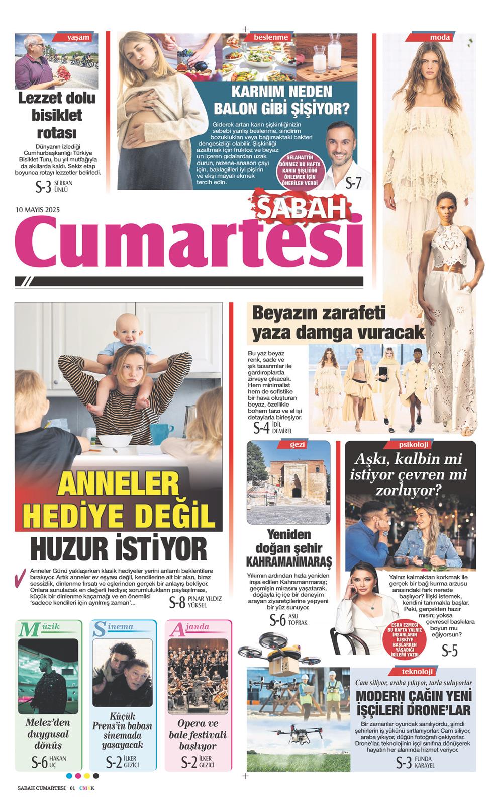 10 Mayıs 2025 Cumartesi - Sabah Günaydın gazetesi manşet