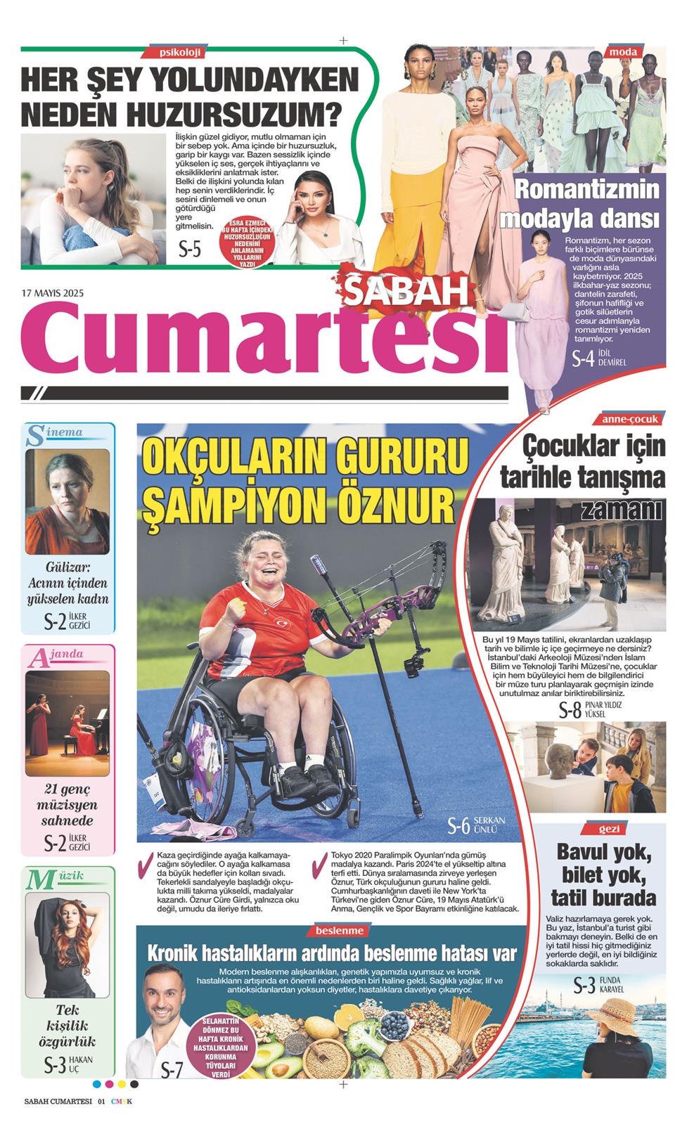 17 Mayıs 2025 Cumartesi - Sabah Günaydın gazetesi manşet