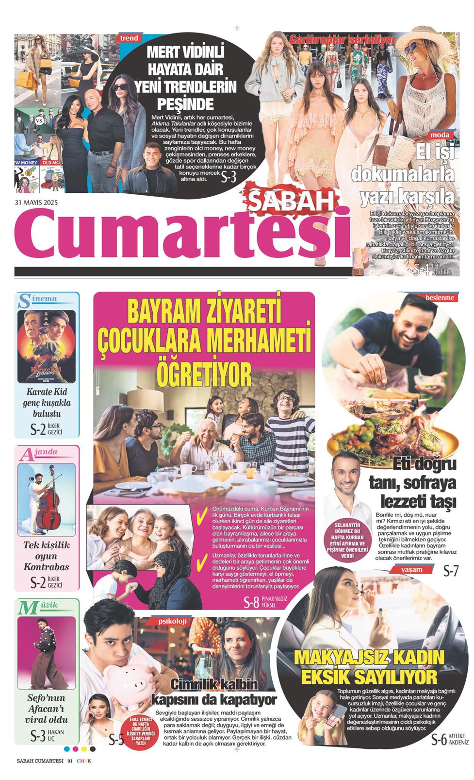 31 Mayıs 2025 Cumartesi - Sabah Günaydın gazetesi manşet