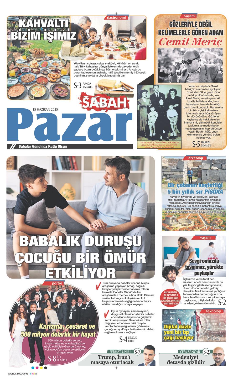 15 Haziran 2025 Pazar - Sabah Pazar gazetesi manşet