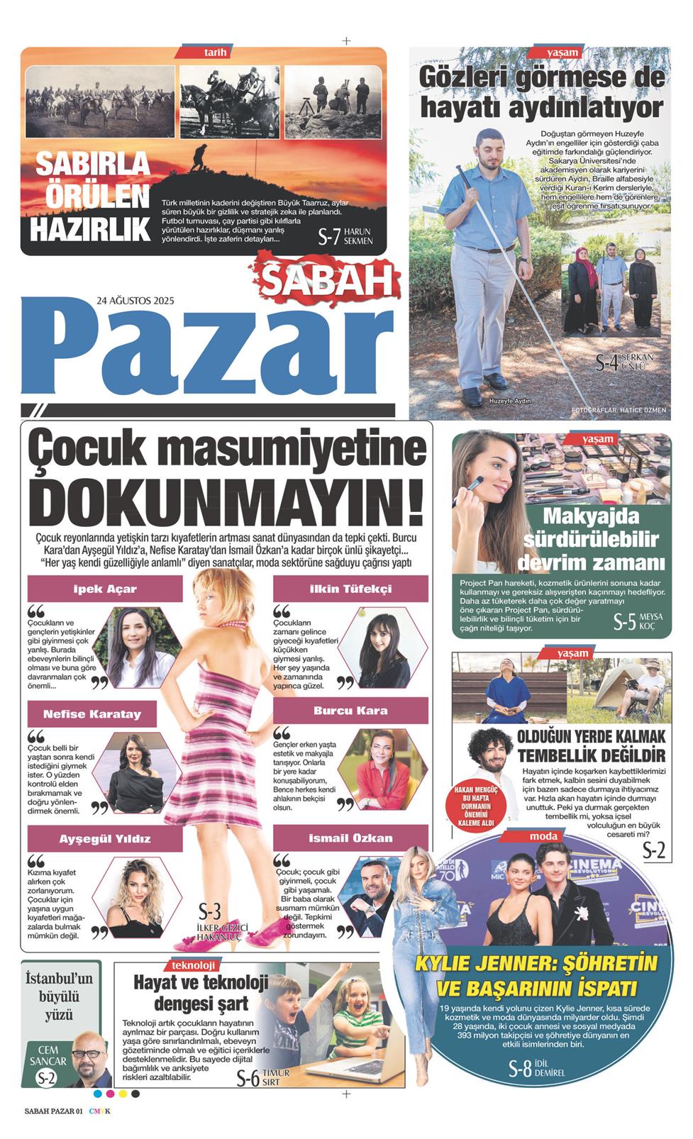 24 Ağustos 2025 Pazar - Sabah Pazar gazetesi manşet