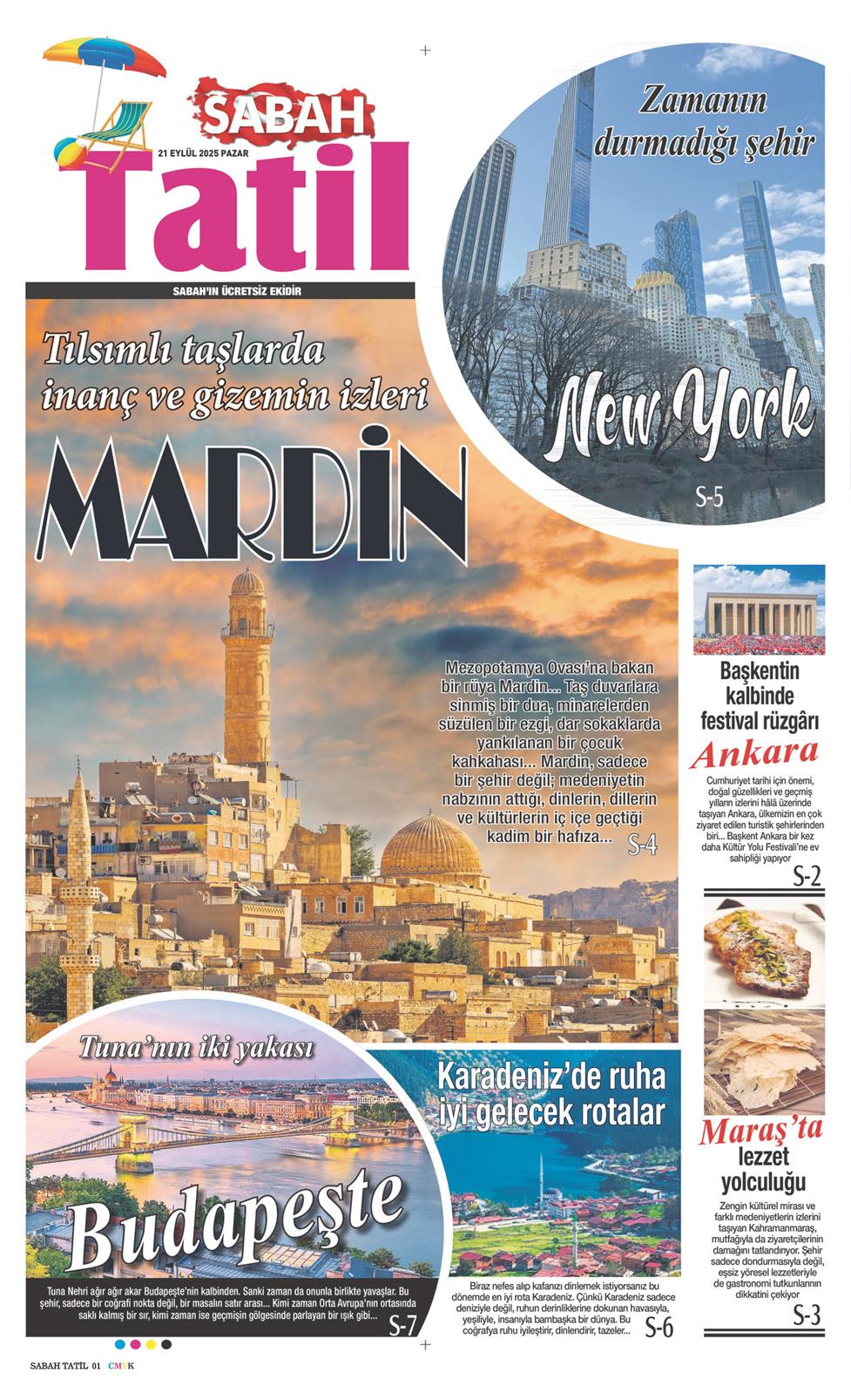 21 Eylül 2025 Pazar - Sabah Tatil gazetesi manşet