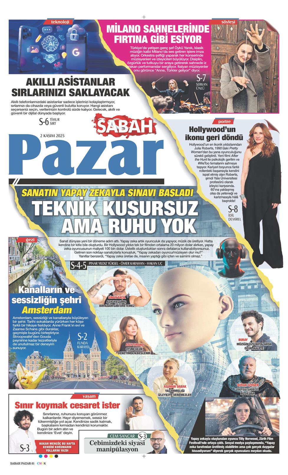 02 Kasım 2025 Pazar - Sabah Pazar gazetesi manşet
