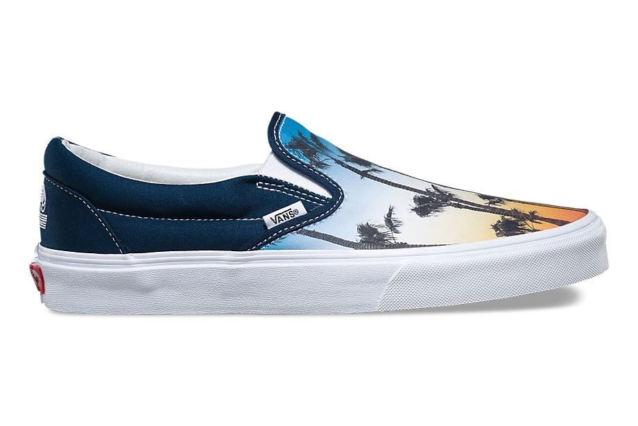 vans slip on beach