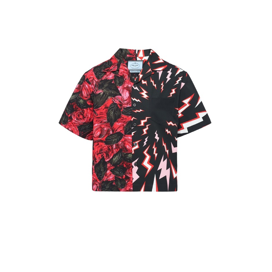 prada printed poplin shirt