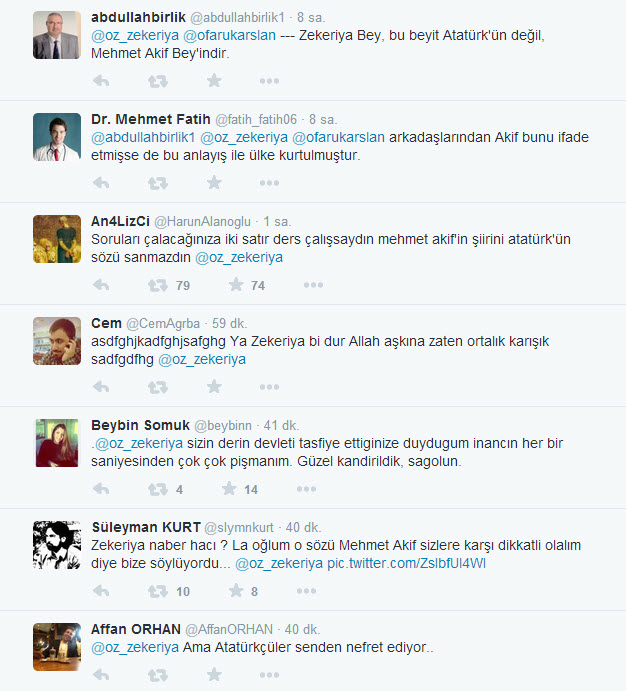 Zekeriya Öz Twitter’da rezil oldu
