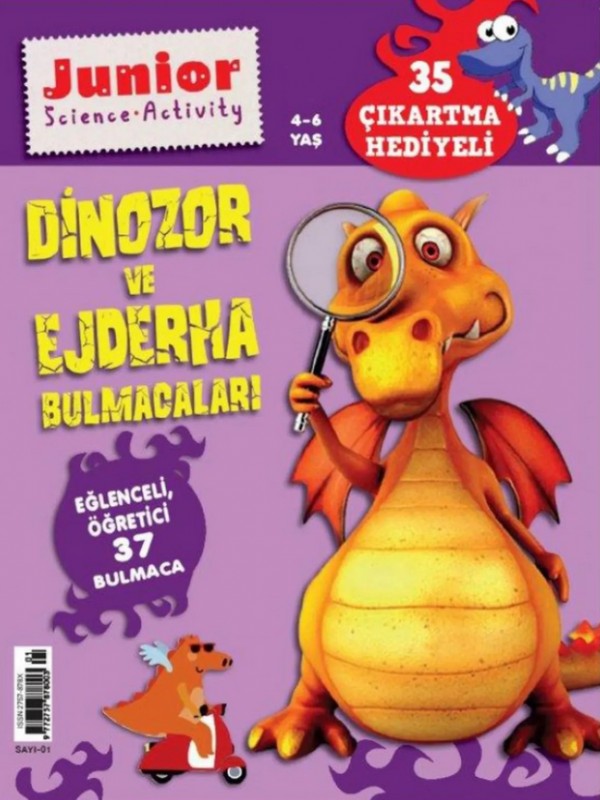 JUNIOR EĞLENCELİ EJDERHA ÖĞRETİCİ 37 BULMACA 35 ÇIKARTMA